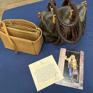 Vintage Boho Bag Louis Vuitton Speedy 25 with weaved handles & fringe